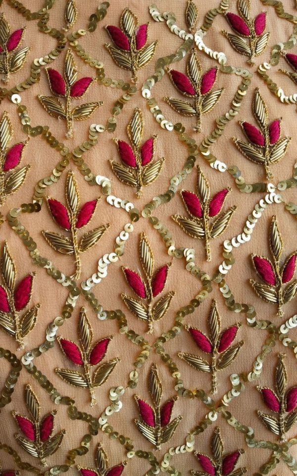 silk embroided
